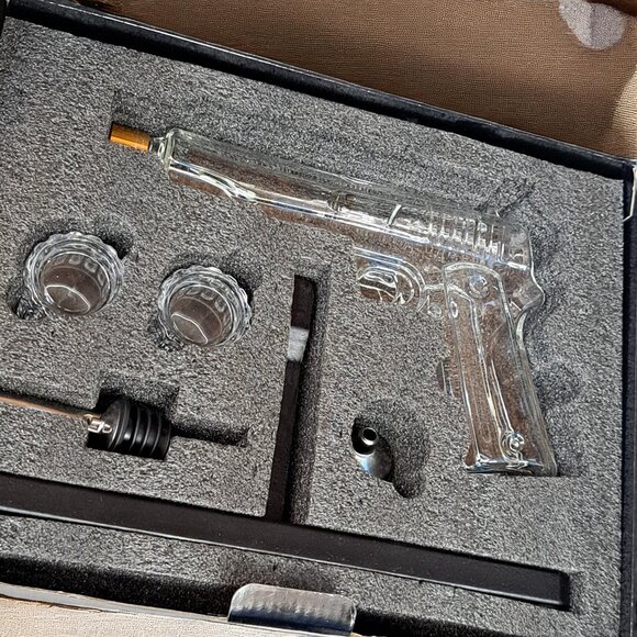 Gifts for Men Dad, 10.1 Oz Whiskey Decanter Set with 2 shot glasses and display - Picture 7 of 12